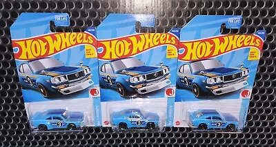 Lot Of 3- 2022 Kroger Exclusive Hot Wheels: MAZDA RX-3 In Light Blue (M Case) • $6.99