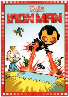 2013 UD Marvel Now!  CUTTING EDGE VARIANT COVER  Card #109-SY...IRON MAN #1 • $4