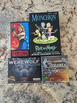 Board Game Lot: Ultimate Werewolf Secrets Rick & Morty Munchkin HMS Dolores • $35