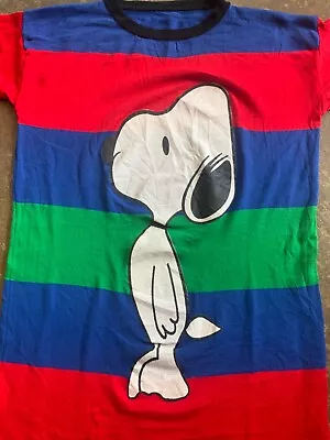 Vintage Gucci Inspired Snoopy Knit Colorblock Single Stitch  Shirt 19x29.5 • $32