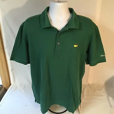 The Masters Collection Augusta Golf Polo Shirt Mens XL Green 100% Pima Cotton FS • $15.99