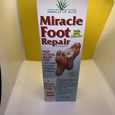 Miracle Of Aloe Foot Repair Cream For Dry Cracked Feet 8oz (Free US Shipping) • $21.99