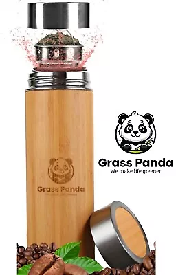 Bamboo Insulated 16.9-oz Coffee / Tea Mug With Infuser Hot Or Cold For Hours • $22.75
