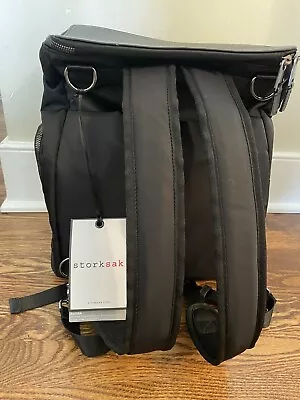 Storksak Alyssa Leather Diaper Bag Backpack Matching  Lunch Box &bottle Bag New • $159.96