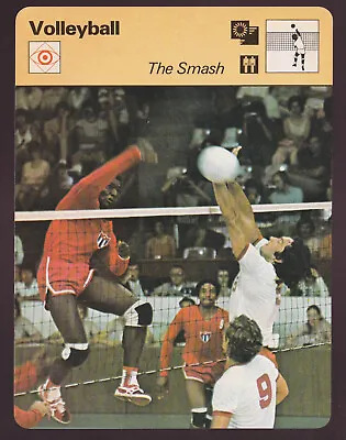 VOLLEYBALL The Smash Cuba Vs Poland Olympics Photo 1978 SPORTSCASTER CARD #40-05 • $2.39