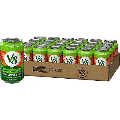 V8 Low Sodium Original 100% Vegetable Juice Vegetable Blend Pack Of 24 • $34.78