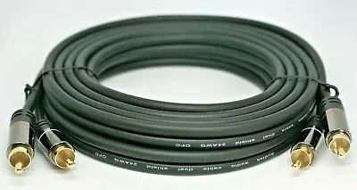  2-Male To 2-Male RCA Gold Audio Monster TYPE Audiophile OFC Cable 25ft NEW  • $23.99