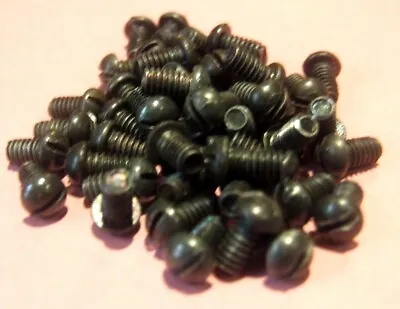 Fifty Meccano Black Roundhead Slotted Bolts Part 37b • £2.95
