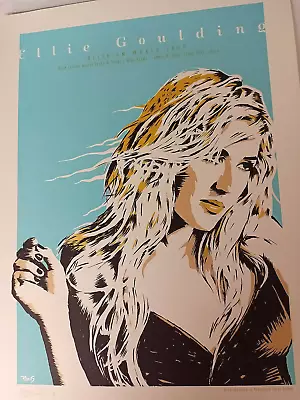 ELLIE GOULDING Apri 19 2016  CEDAR PARK TX  Signed  36/55 Billy Perkins  Poster • $50