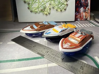 Matchbox 3 X Mbx Hydro Cruiser Ski Boat Mattel Ship Yacht Marchboxworld Mb-1015 • $7