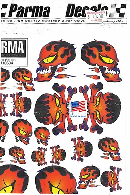 10634 Parma Hot Skulls Vinyl Stick On Decals 1:32 And 1:24 Brand NEW • $12