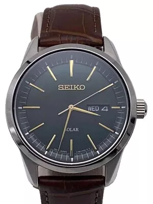 Seiko Spirit V158-0BE0 Solar Watch Sapphire Crystal For Men 40mm / USED COND • $89.99