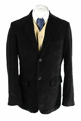 Tissaia Soft Velvet Blazer Jacket Mens Vintage Black Size 50 Chest 41  -C1736 • $48.49