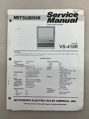 Mitsubishi VS-410R Original Service Manual Free Shipping • $10