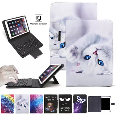 Universal Wireless Keyboard Leather Case Cover For 7/10.1 Inch Android Tablet PC • $15.07