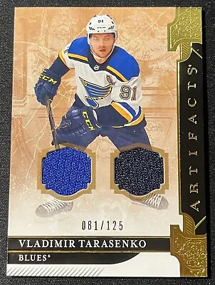 2019-20 Ud Artifacts Vladimir Tarasenko St Louis Blues Dual Jersey #81/125 • $9.99