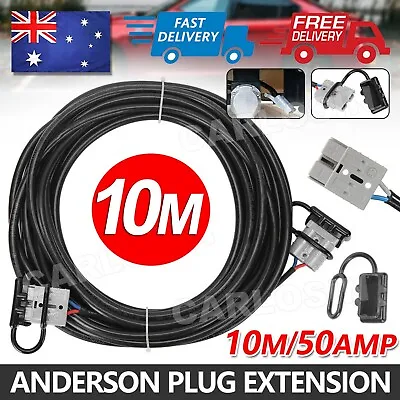 10m 50Amp Anderson Style Plug Extension Lead 6mm Double Adaptor Automotive Cable • $29.85