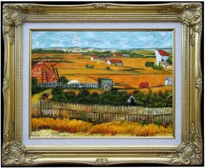 Framed Van Gogh The Harvest Repro Quality Hand Painted Oil Painting 12x16in • $159.95