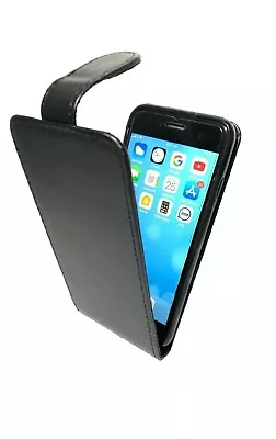 Good Quality Black Up Down Leather Flip Case Vertical Cover For IPhone & Samsung • £6.98