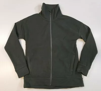MONDETTA Women's Olive Green Sweatshirt Size Small S Full Zip Fleece Jacket NEW • $13.62
