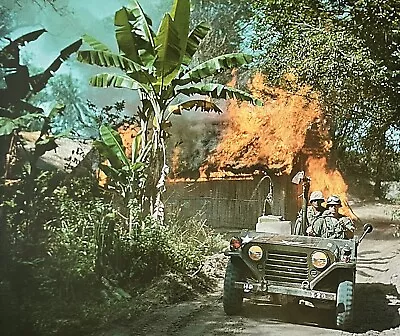 Vintage Vietnam Jungle Explosion / War Photograph 17x24 Inches Poster /print • $18.23