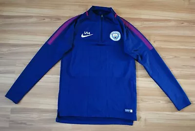 Manchester City Nike Training Top Pre-match Jersey Jacket Mens Size Small Blue  • $19.99