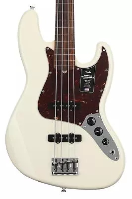 Fender American Professional II Jazz Bass Fretless - Olympic White With Rosewood • $1899.99