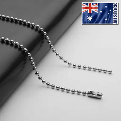 $4.99 • Buy Wholesale 316L Stainless Steel Ball Bead Necklace Chain For Pendants 16  - 36 