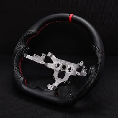 Real Leather Flat Customized Sport Universal Steering Wheel Corvette C6 Z06 • $397