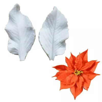 Leaf Veiner Silicone Mold Epoxy Gumpaste Fondant Mold Cake Decorating Tools 2pcs • $10.51