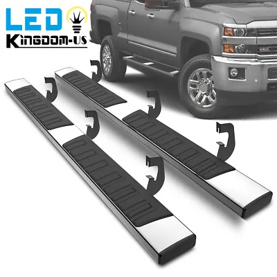 For 2007-2018 Silverado Double/Extended Cab 6  Running Boards Side Step Bars S/S • $118