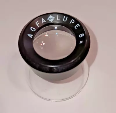 Vintage AGFA LUPE 8x Magnifying Glass Magnifier Loupe Lupe Made In Germany Clean • $15