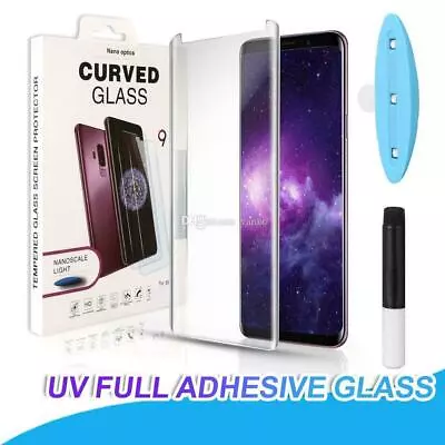 For Samsung Note1010+s10 S9 S8 S9+ New Transparent Full Curved Tempered Glass • £3.97