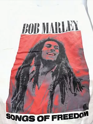 VTG 90s Bob Marley T Shirt Songs Of Freedom- Reggae Concert Tee Double Side 3X • $29.99