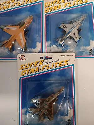 Set Of 3 Dyna-Flites Diecast Scale Model Army Jets • $22
