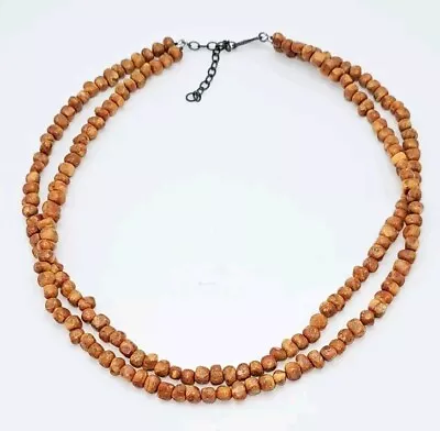 Mine Finds By Jay King Orange Coral Double Strand Beaded Necklace 20  • $39.99