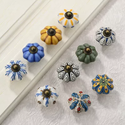 Vintage Ceramic Door Knobs For Cabinet Drawer Closet Cupboard WardrobeYUEN • $15.40