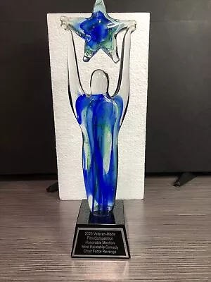 2023 Veteran-Made Film Competition Art Glass Star Achiever AWARD STATUE TROPHY • $99.99
