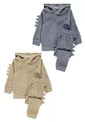 £9.95 • Buy  Ex George Velour Jogging Set Tracksuit Dinosaur Hoodie Cuffed Joggers Outfit 
