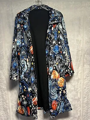 Women's Full Length Maxi Cardigan Duster Long Sleeve Buttons Sweater Coat XL • $25.99