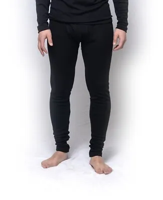 Mens Brandella Thermals Spencers Pure Wool 200gsm Long Johns Pants Black • $64.95