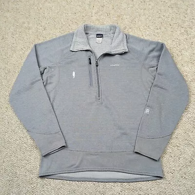 VTG Patagonia R1 Flash Pullover Regulator Mens Medium Gray Made In USA Polartec • $49.94