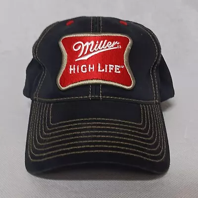 Miller High Life Ball Cap Hat Black Adjustable Infinity Headwear • $16.95