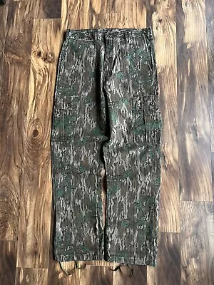 Vintage 80s Mossy Oak Green Leaf Camo Hunting Pants Original Mens SZ L USA Rare • $89.99