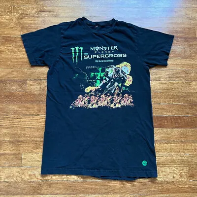 Monster Energy  Shirt Womens Large 2015 FIM Champion AMA Supercross Moto Biker * • $11.83