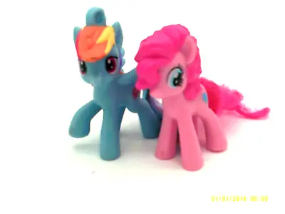 My Little Pony Lot Of 2 2016 Hasbro McDonalds Toy Figure Pinkie Pie Rainbow Dash • $8.57