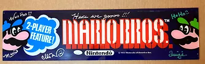 Mario Brothers 1983 Arcade Marquee Charles MARTINET AUTOGRAPH Super Bros Movie • $850