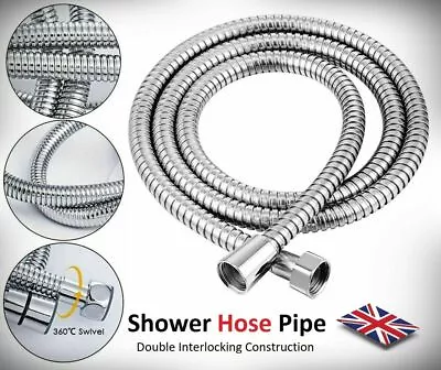 Replacement Shower Head Hose Pipe Stainless Steel 1.5/2.0/2.5M Bath  Kitchen Tap • £3.99