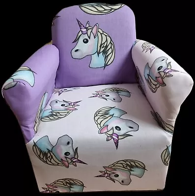 Kids Children’s Chair Armchair Baby Sofa Seat Fabric Upholstered Playroom • £32.99