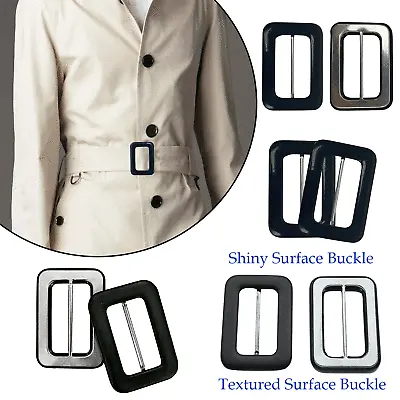 Rectangle Belt Buckles 50mm PVC Covered Clasps Coat Jacket Fashionable Clothing • £11.89
